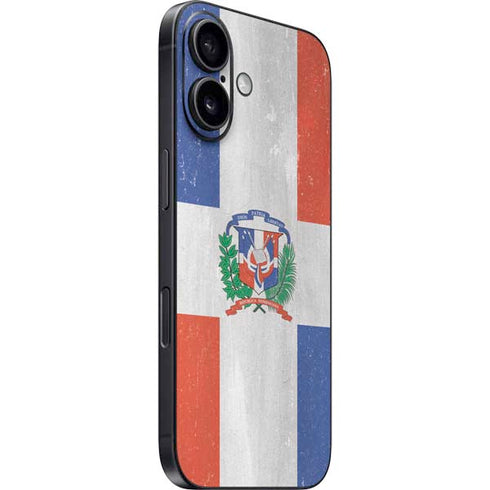 Dominican Republic Flag Faded iPhone 16 Plus Skin